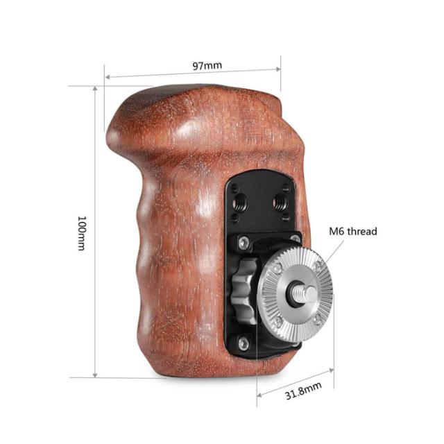 SMALLRIG RIGHT SIDE WOODEN HANDLE W/ ARRI ROSETTE