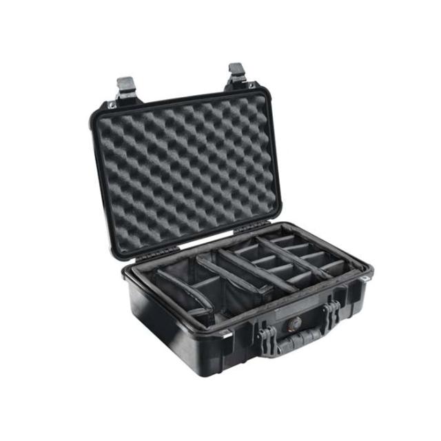 PELICASE 1500 SORT M. SKILLERUM 470X375X176MM