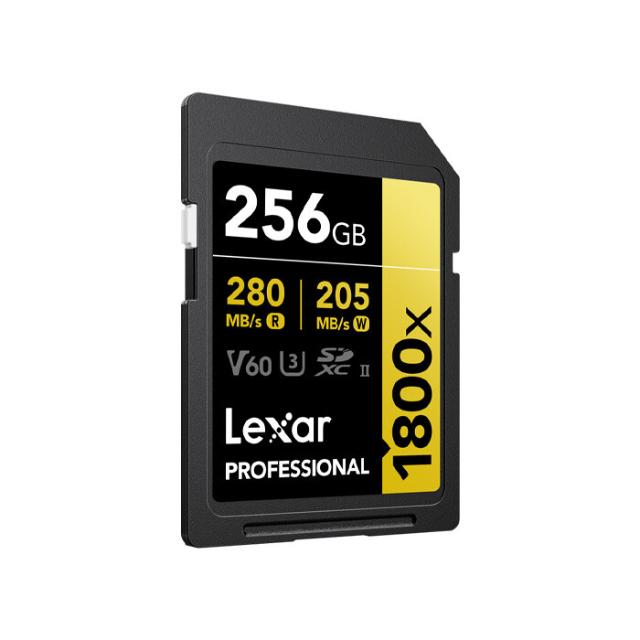 LEXAR SD 256GB PRO 1800X U3 V60 UHS-II R280/W210