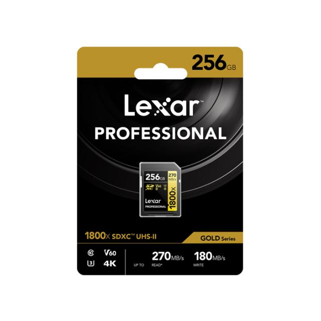 LEXAR SD 256GB U3 V60 UHS-II R270/W180