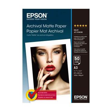 EPSON ARCHIVAL MATTE PAPER A3 50 SHEET 189G