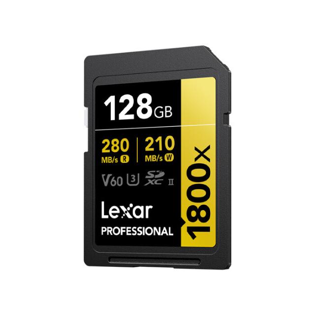 LEXAR SD 128GB PRO 1800X U3 V60 UHS-II R280/W210