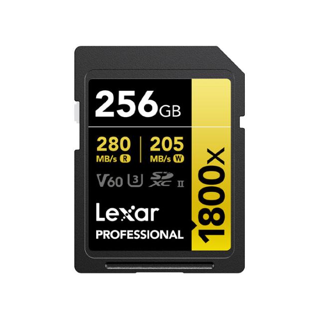 LEXAR SD 256GB PRO 1800X U3 V60 UHS-II R280/W210